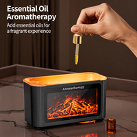 Diffuseur d'arômes à flamme simulée de style nouveau, éclairage d'ambiance coloré, capacité 0,5L, protection contre l'ébullition à sec, pour l'international