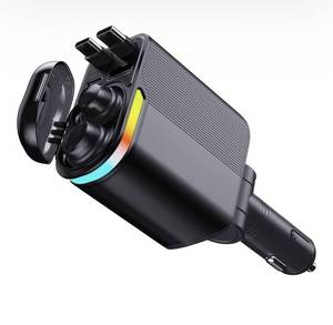 Cargador de Coche con Auriculares Bluetooth para Llamadas, Cargador de Coche de Carga Rápida de <span class=keywords><strong>120W</strong></span> con Luz Ambiental de Cielo Estrellado - Product Image 2