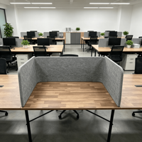 Panneau Acoustique de Confidentialité en Feutre à Trois Faces pour Bureau, 100% Fibre de Polyester, Cloison de Bureau, Fabrication OEM