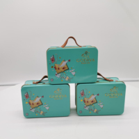 Boîte en métal rectangulaire miniature pour bonbons et chocolats, avec charnière, impression personnalisée, vente en gros directe usine, accepte la personnalisation de l'origine et du type de matériau