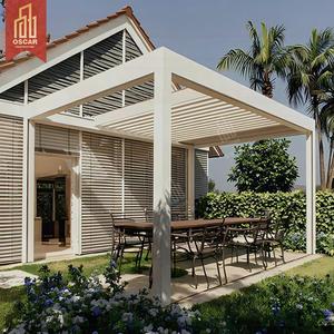 Cubierta de pérgola con marco de metal Estructuras exteriores con <span class=keywords><strong>control</strong></span> remoto Jardín Patio Pérgola retráctil - Product Image 1