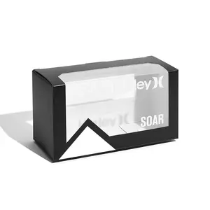सीएसएमडी चीनी निर्माता आर्ट पेपर सामग्री पारदर्शी पीवीसी प्लास्टिक विंडो सजावट ब्लैक वीआर चश्मा प्रोजेक्शन कार्डबोर्ड बॉक्स