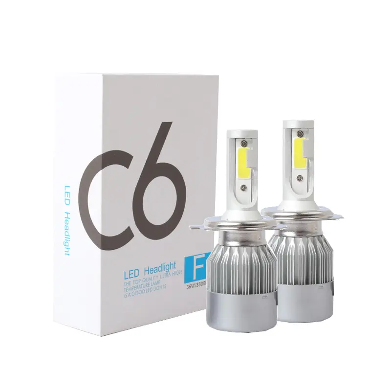 36W Auto luce LED H4 COB faro all'ingrosso della fabbrica 9006 C6 H1 H3 H7 H11 LED lampadine per la posizione anteriore del veicolo