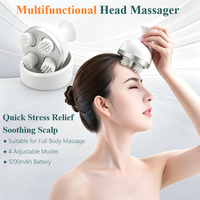 Masseur électrique du cuir chevelu, 4 modes, 5 vitesses, machine de massage sans fil pour la tête, rechargeable par USB, appareil de relaxation pour le corps entier