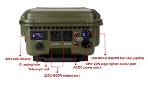Generador Solar de Onda Sinusoidal Pura de 220v 4000w 3127wh, Estación de Energía Portátil para Acampar al Aire Libre, Configuración Completa - Product Image 6