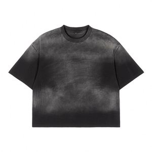 เสื้อยืดโอเวอร์ไซส์ทรงหลวมสไตล์วินเทจผ้าฝ้ายซักแบบพิเศษสำหรับผู้ชาย เสื้อสตรีทแวร์ทรงบ็อกซี่ - Product Image 4