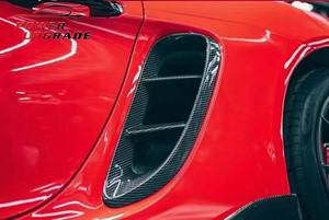 PD Style FRP/CF pare-chocs avant jupe latérale aileron de lèvre arrière Kits de carrosserie de garde-boue lifting pour Porsche <span class=keywords><strong>718</strong></span> Cayman Boxster 2016 - <span class=keywords><strong>2018</strong></span> - Product Image 6