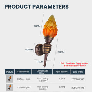 โคมไฟติดผนังสำหรับบ้านบาร์ร้านอาหารโคมไฟติดผนังกลางแจ้งสำหรับตกแต่งระเบียง - Product Image 4