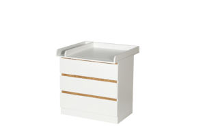 <span class=keywords><strong>Commode</strong></span> à bébé moderne en <span class=keywords><strong>bois</strong></span> <span class=keywords><strong>blanc</strong></span> à 3 tiroirs avec plateau à <span class=keywords><strong>langer</strong></span>, meubles de chambre d'enfant pour bébés et enfants - Product Image 4