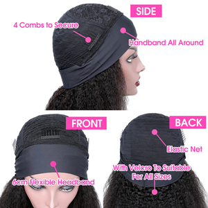 Pelucas de cabello humano rizado Afro, hechas a máquina, color negro Natural, brasileño, venta al por mayor - Product Image 3
