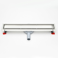 SANIPRO Nouveau drain de douche encastré en acier inoxydable 304 européen, avec sortie rotative à 360 degrés, drain de sol linéaire pour salle de bain