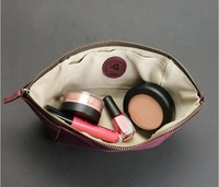 Sac à fermeture éclair en cuir vintage, organisateur de trousse de toilette, trousse de toilette de luxe pour femmes