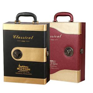 卸売カスタム高級PUレザーワインギフトワインボックス<span class=keywords><strong>2</strong></span>ボトル包装飲料ワインボックスセットツール付き - Product Image 4