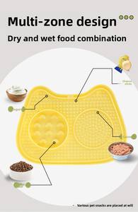 แผ่นรองเลียซิลิโคนสำหรับสุนัขยี่ห้อ <span class=keywords><strong>Augus</strong></span> ชามอาหารแบบชะลอการกินสำหรับสัตว์ขนาดเล็ก-ช่วยให้กินช้าลง - Product Image 3