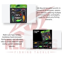 Échantillon Gratuit Kit de leurres de pêche Red Eyes Minnow Spoon VIB, leurres bioniques polyvalents pour la carpe, le bar, l'eau douce et l'eau salée, vente en gros