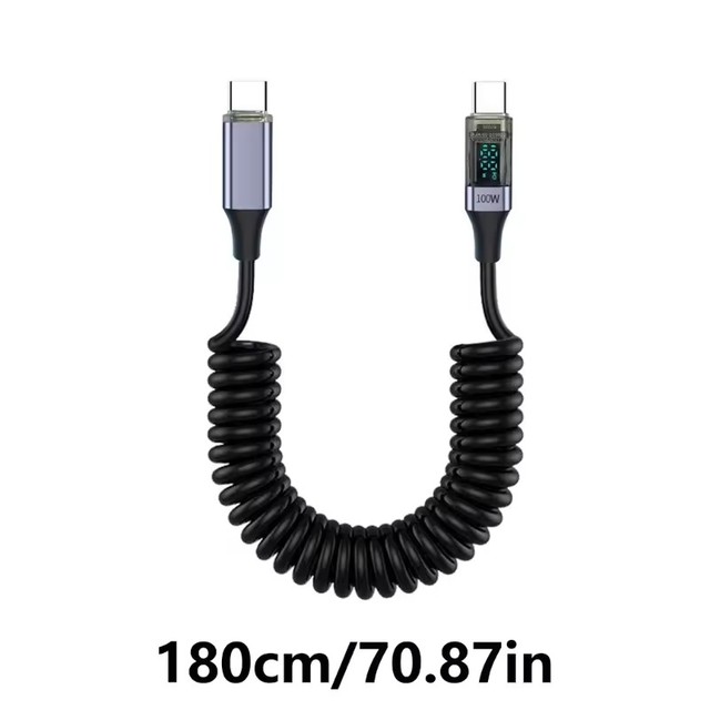 USB C PD100W Charging Cable with Intelligent Power High Speed Data Sync Multiple Device Compatible