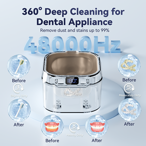 Limpiador UV ultrasónico portátil de 42kHz con certificación CE, máquina de limpieza eléctrica para el hogar, retenedor de Dentaduras postizas, Coche - Product Image 2