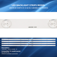 Tiras LED pour TV LB-C430F14-E1-A-G2-DL1 LB43006 V0V1-Kosova Bar LED TV bande lumineuse pour HitachiI TV LU43V809 4343ce2210m