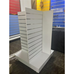 Slat Wall Stand Showcase <strong>with</strong> Hooks/<strong>Shelves</strong> Retail Store Slat <strong>Shelf</strong> - Product Image 1