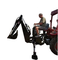 XinKai Tracteur 30 CV avec pelle rétrocaveuse tractable, attache 3 points Cat-1, profondeur de fouille 1750 mm, petit équipement, garantie 1 an