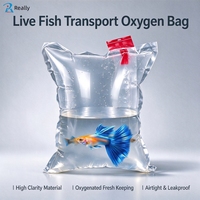 Sac de transport pour fruits de mer vivants, étanche, pour l'oxygénation, en plastique recyclable, pour aquarium, taille personnalisée, vente en gros