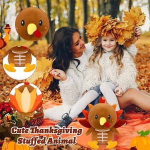 V272 Nuevo Diseño Lindo Peluche de Pavo Sentado de Acción de Gracias, Juguete de Peluche de Pavo <span class=keywords><strong>para</strong></span> Regalos Navideños y Decoración de Mesa - Product Image 3