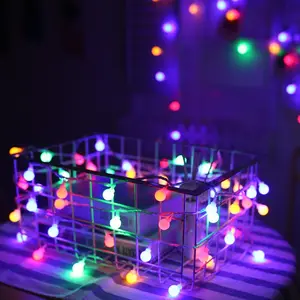 Led String Lights Outdoor Garland Waterproof Globe Lights Decoration Crystal Ball Christmas Fairy Lights For Patio Pathway