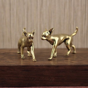 1 pièce, figurine décorative créative et mignonne de chiot sans poils en bronze, pour bureau ou table basse - Product Image 6