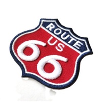 Brodé en gros meilleure qualité pas cher prix Route 66 US patch de broderie complet