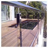 DF 304 coin réglable pour balcon verre pince en acier inoxydable garde-corps carré pilier fente tuyau connecteur singapour