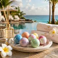 Bombes de bain bio personnalisées, bombes de bain de luxe pour hôtels et centres de villégiature de montagne, fournitures de bombes de bain