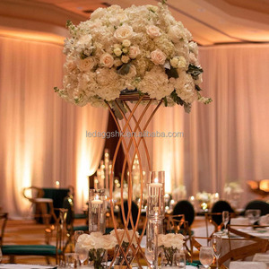 LEDA Wedding Stage Decoration Mermaid Shape Gold <b>Vase</b> for Flower Arrangements - Product Image 3