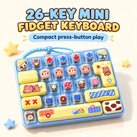 Mini-clavier anti-stress 26 touches en gros, jouet mignon à presser avec bracelet perlé et styles multicolores