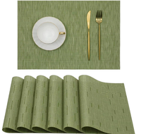 Napperon rectangulaire moderne en cuir PVC pour table à manger en vinyle Tapis de revêtement élégant 45*30 CM pour restaurants