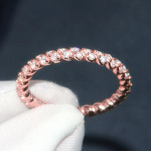 Anello da Donna Q457 in Oro Bianco con Diamante Taglio Brillante Rotondo Colore G Naturale Stile Classico per Fidanzamento - Product Image 6