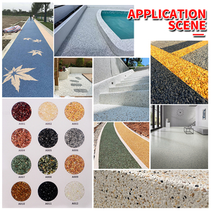 公園舗装用天然石小石 テラゾ露出骨材床材-耐久性のあるモダンなカラーペブル - Product Image 3