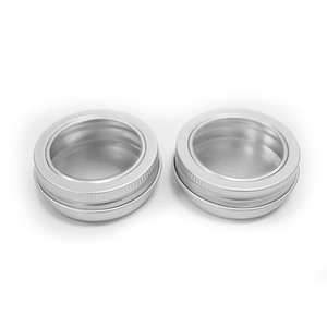 Mini pot rond en aluminium avec couvercle à vis, 100 ml, <span class=keywords><strong>83</strong></span>*28 mm, couleur or rose, pour bonbons et biscuits, avec fenêtre transparente, marque <span class=keywords><strong>LG</strong></span>, boîtes polies - Product Image 6