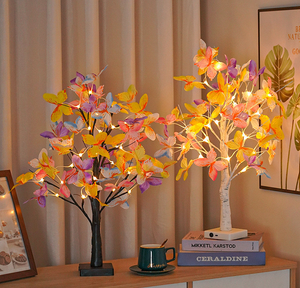 Lumière LED en forme de <span class=keywords><strong>bouleau</strong></span>, nouvelle conception, vente chaude, cadeau de Noël, décorations, ornement, papillon coloré, USB, batterie, lumière LED - Product Image 3