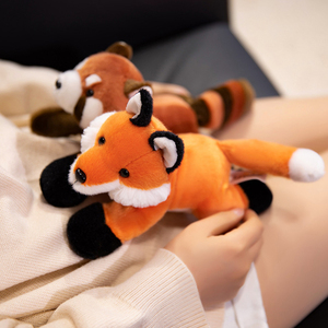 Peluche mignonne de dessin animé, renard, zèbre, panda, rembourrage en coton PP, 22cm-25cm, décoration de table de bureau, cadeau de fête pour enfants - Product Image 5