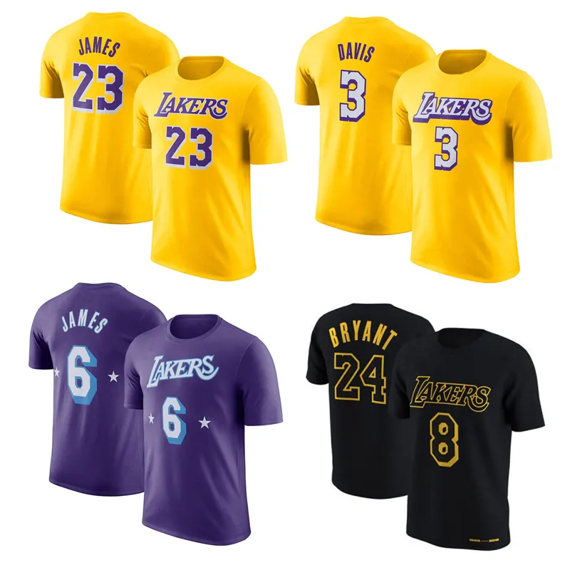 men's t-shirt custom basketball jersey t shirt los angeles laker jersey James anthony davis basketball tshirt basketball wear