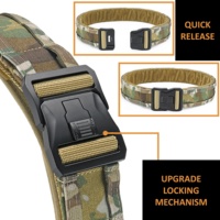YWHCHI TACTICAL Ceinture à dégagement rapide Rigger MOLLE Ceinture 1.5 pouces intérieur et 2 pouces plage extérieure Ceinture tactique robuste