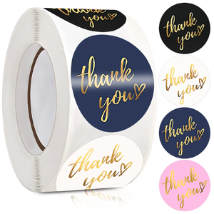 <span class=keywords><strong>Étiquette</strong></span> de transfert de chaleur personnalisée en usine autocollant adhésif mignon «Merci» <span class=keywords><strong>étiquette</strong></span>s de <span class=keywords><strong>cadeau</strong></span> d'artisanat pour l'emballage de bougie - Product Image 4