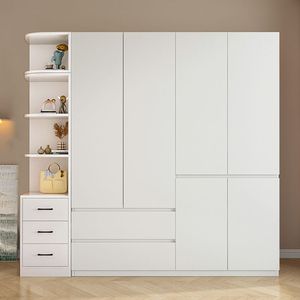 <span class=keywords><strong>Armadio</strong></span> in Legno Massello Design Nordico con Ante a Battente per Camera da Letto, Stanza in Affitto, Appartamento Moderno e Semplice, <span class=keywords><strong>Armadio</strong></span> per Bambini - Product Image 1
