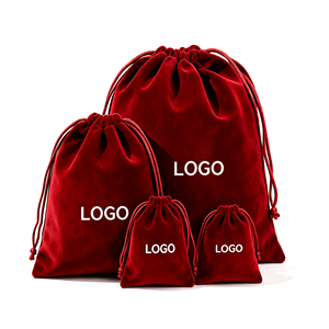 Custom Logo Velvet Drawstring <b>Bag</b> Reusable Soft Velvet Pouch for Jewelry <b>Gift</b> Cosmetic <b>Small</b> Item Storage Packaging <b>Bag</b> - Product Image 1