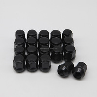 20 unidades de tuercas de rueda de acero negro hexagonal de 19 mm, grado 6.8, con forma de acorn, 12x1.25, con prueba de pulverización salina de 72 horas