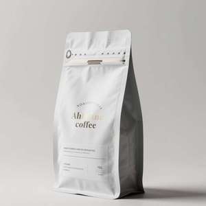 Sachet à fond plat personnalisé en aluminium imprimé par gravure pour emballage de grains de café, qualité alimentaire, pour la conservation des aliments frais (lait, gelée) - Product Image 3