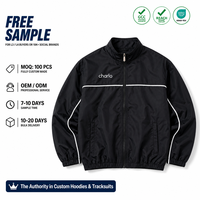 Veste coupe-vent unisexe vintage à rayures latérales, col montant, fermeture éclair intégrale, streetwear technique, vêtements d'extérieur, personnalisable OEM ODM en gros