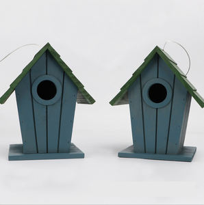Imite — maison d'oiseaux colorée, en bois, pour suspendre le jardin, décoratif, nid d'élevage, tripode - Product Image 3