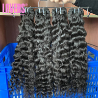 Extensions de cheveux humains vierges indiennes de qualité supérieure, 100% naturelles, à boucles crépues, double trame, cuticules alignées, couleur 1B, vente chaude