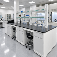 Table de laboratoire avec évier, mobilier de laboratoire modulaire personnalisé, plan de travail en époxy pour laboratoire hospitalier